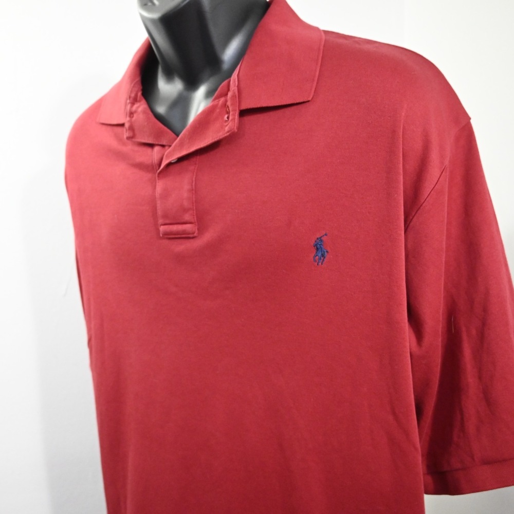 Polo Ralph Lauren Golf Polo Red Classic Fit Short Sleeve Mens Size 2XLT 2XL TALL